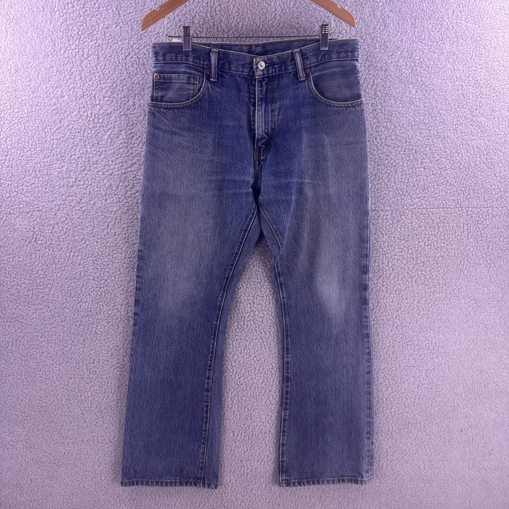 Levis 517 Mens Bootcut Jeans Blue Denim 33x29 Vintage Style 9855